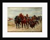 Patient Heroes, a Royal Horse Artillery Gun Team in action, 1882 circa by Lady Butler