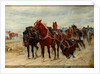 Patient Heroes, a Royal Horse Artillery Gun Team in action, 1882 circa by Lady Butler