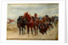 Patient Heroes, a Royal Horse Artillery Gun Team in action, 1882 circa by Lady Butler
