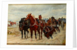 Patient Heroes, a Royal Horse Artillery Gun Team in action, 1882 circa by Lady Butler