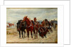 Patient Heroes, a Royal Horse Artillery Gun Team in action, 1882 circa by Lady Butler
