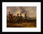 A Royal Horse Artillery gun crew loading, 1844 circa by Henry Martens