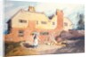 Cottages with a Washerwoman c.1808-9 by John Sell Cotman