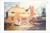 Cottages with a Washerwoman c.1808-9 by John Sell Cotman