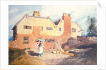 Cottages with a Washerwoman c.1808-9 by John Sell Cotman