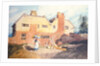 Cottages with a Washerwoman c.1808-9 by John Sell Cotman