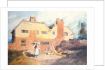 Cottages with a Washerwoman c.1808-9 by John Sell Cotman