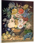Flowers and Fruit, 1828 by Emma Sillett