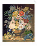 Flowers and Fruit, 1828 by Emma Sillett