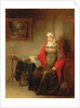 Portrait of Mrs John Crome Seated at a Table by an Open Workbox by Michael William Sharp