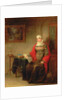 Portrait of Mrs John Crome Seated at a Table by an Open Workbox by Michael William Sharp