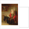 Portrait of Mrs John Crome Seated at a Table by an Open Workbox by Michael William Sharp