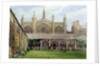 New College cloisters with gardener, 1887 by John Fulleylove