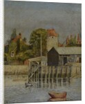 A Canal Side with Boatyard, 1884 by Leslie Clayton