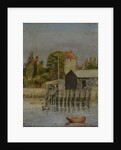 A Canal Side with Boatyard, 1884 by Leslie Clayton