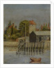 A Canal Side with Boatyard, 1884 by Leslie Clayton