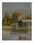 A Canal Side with Boatyard, 1884 by Leslie Clayton