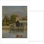 A Canal Side with Boatyard, 1884 by Leslie Clayton