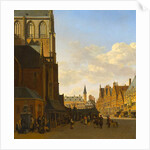 The Fish Market and he Grote Kerk at Haarlem, c.1675-1680 by Gerrit Adriaensz Berckheyde