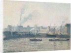 The Saint-Sever Bridge, Rouen: Mist, 1896 by Camille Pissarro