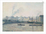 The Saint-Sever Bridge, Rouen: Mist, 1896 by Camille Pissarro
