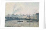 The Saint-Sever Bridge, Rouen: Mist, 1896 by Camille Pissarro