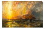 Fiercely the red sun descending/Burned his way along the heavens, 1875-1876 by Thomas Moran