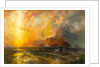 Fiercely the red sun descending/Burned his way along the heavens, 1875-1876 by Thomas Moran