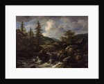 wooded Landscape with Waterfall, c.1665-1670 by Jacob Isaaksz. or Isaacksz. van Ruisdael