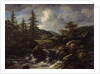 wooded Landscape with Waterfall, c.1665-1670 by Jacob Isaaksz. or Isaacksz. van Ruisdael