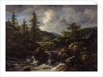 wooded Landscape with Waterfall, c.1665-1670 by Jacob Isaaksz. or Isaacksz. van Ruisdael