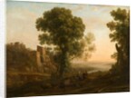 Landscape with Peasants Returning with Their Herds, c.1637 by Claude Lorrain (1600-82)