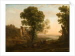 Landscape with Peasants Returning with Their Herds, c.1637 by Claude Lorrain (1600-82)