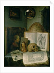 Still Life with a Skull by Gerard Dou