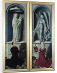 View of The Last Judgement with its panels closed by Hans Memling