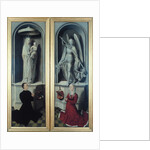 View of The Last Judgement with its panels closed by Hans Memling