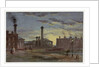 Gasworks at Sunset, c.1850 by Samuel Bough