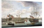 Launch at Deptford Dockyard, c.1750 by John the Elder Cleveley