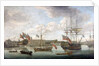 Launch at Deptford Dockyard, c.1750 by John the Elder Cleveley