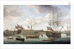 Launch at Deptford Dockyard, c.1750 by John the Elder Cleveley