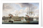 Launch at Deptford Dockyard, c.1750 by John the Elder Cleveley