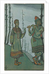 Snegurochka and Lel, costume design for Rimsky-Korsakov's opera 'Snegurochka', 1921 by Nicholas Roerich