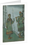Snegurochka and Lel, costume design for Rimsky-Korsakov's opera 'Snegurochka', 1921 by Nicholas Roerich