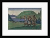 Youths, décor and costume design for Stravinsky's ballet 'Le Sacre du Printemps', 1944 by Nicholas Roerich