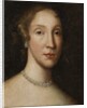 Head of a lady with a pearl necklace by School Scottish