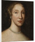 Head of a lady with a pearl necklace by School Scottish