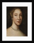 Head of a lady with a pearl necklace by School Scottish
