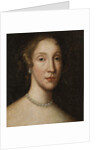Head of a lady with a pearl necklace by School Scottish