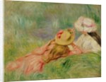 Young Girls on the River Bank by Pierre Auguste Renoir