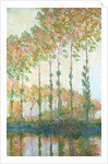 Poplars on the banks of the Epte, Autumn, 1891 by Claude Monet